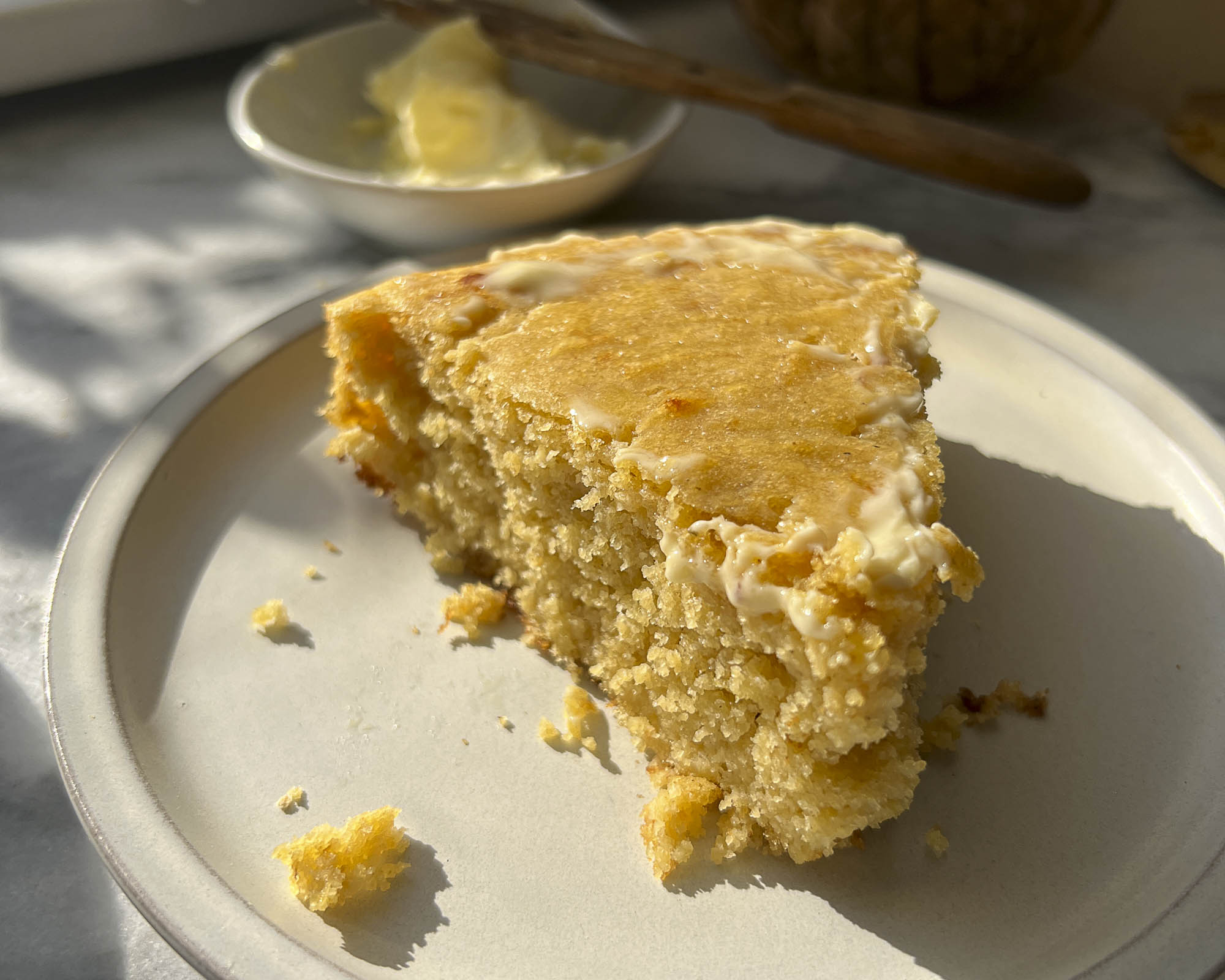 Sourdough Cornbread Slice