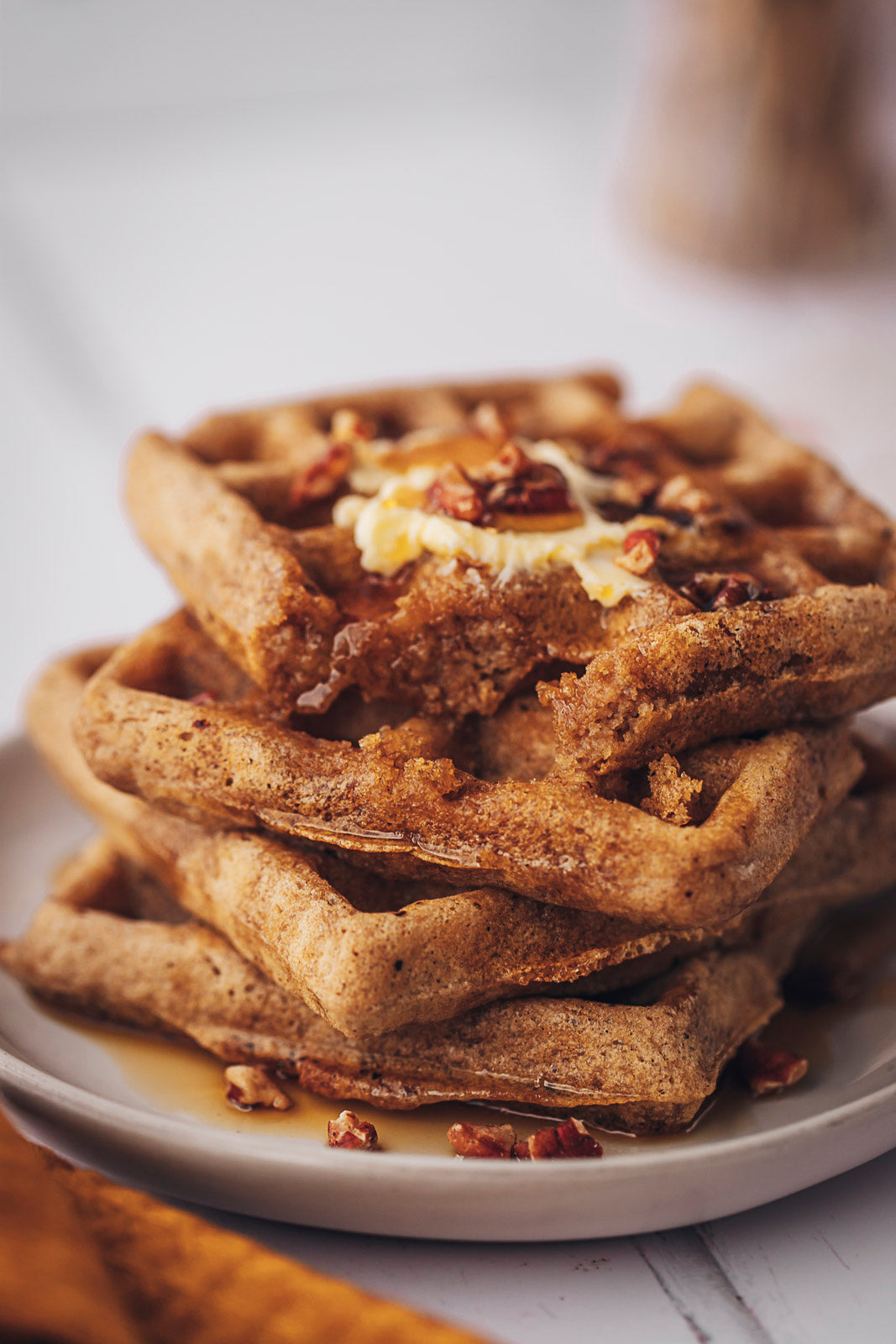 Sourdough buckwheat waffles